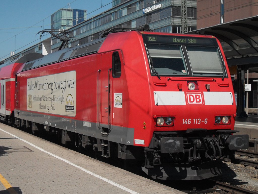 146 113-6 in Freiburg Hbf.