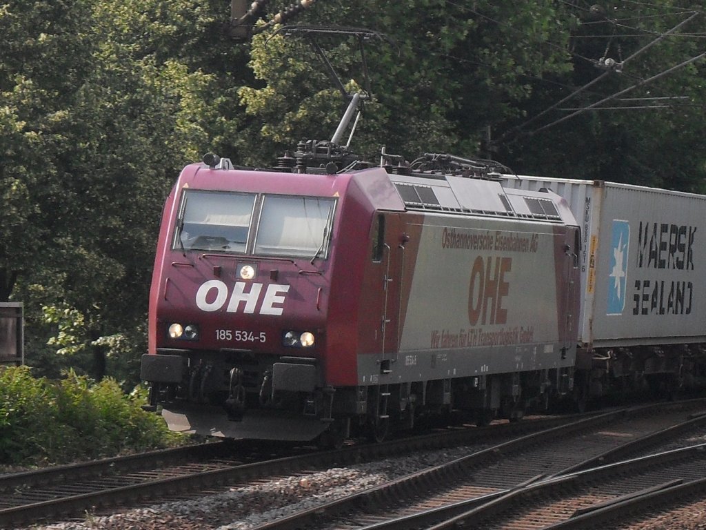 185 534-5 der OHE am 22.06.10. in Beuel.