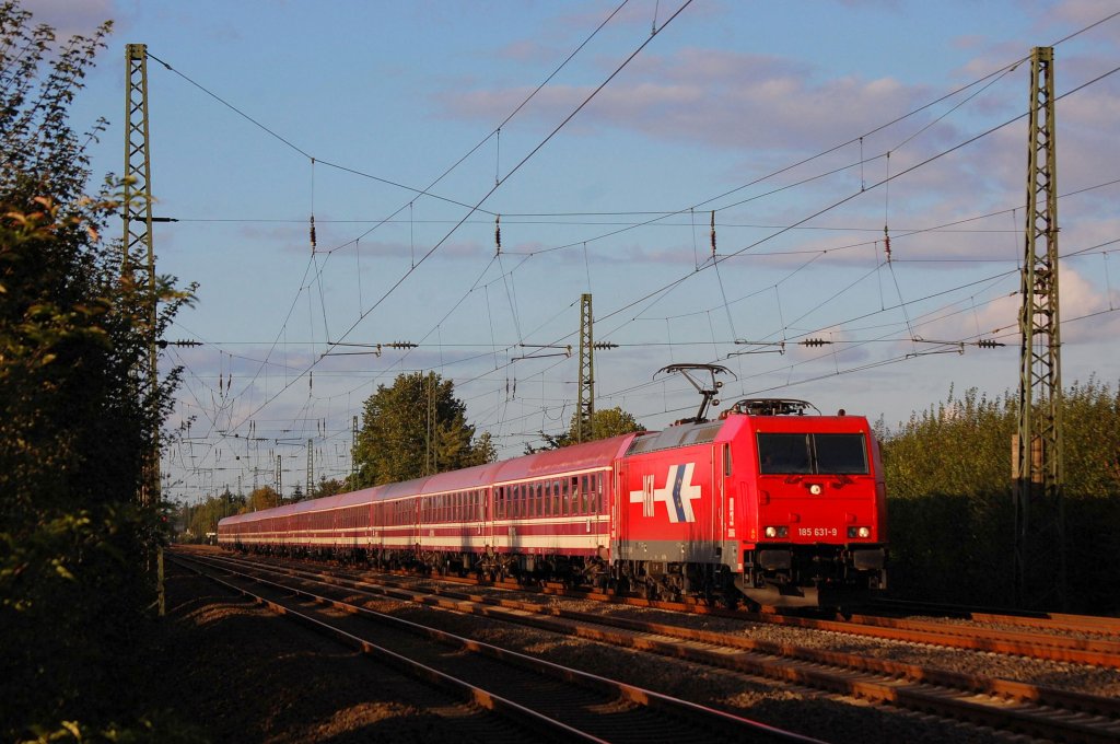 186 631-9 zog am 07.10.12 den DPF 1867 von Sudenburg nach K�ln,hier kurz vor Angermund