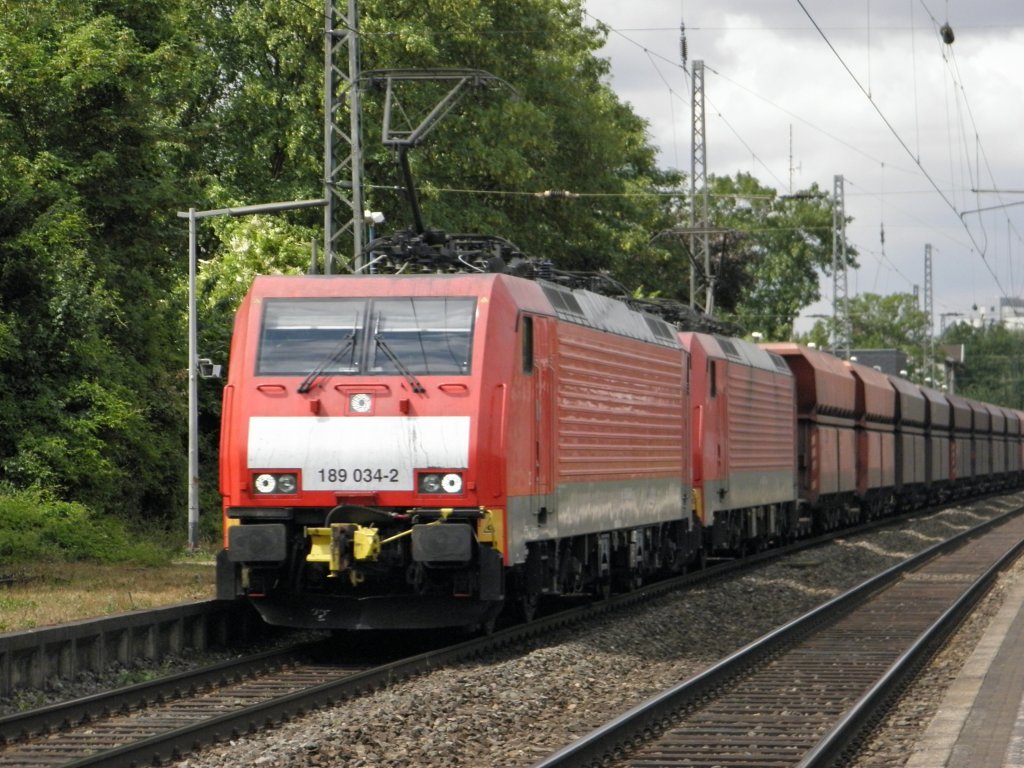 189 034-2 mit Schester Maschine in Beuel am 27.5.2011