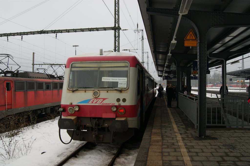 628 von EVB am 03.01.2011 in Wanne-Eickel.