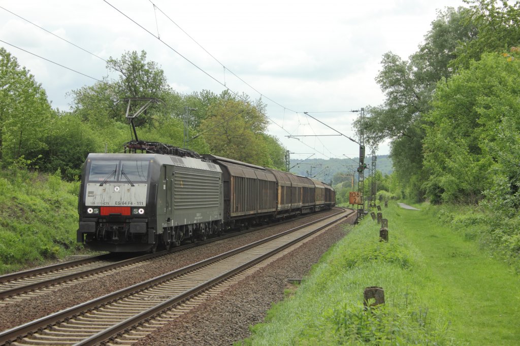 Captrain Italia ES 64 F4-111 (189-111) in Unkel am 12.5.2012 