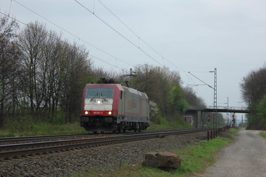 Crosrail 185 591-5 in Vilich-M�ldorf am 5.4.2012