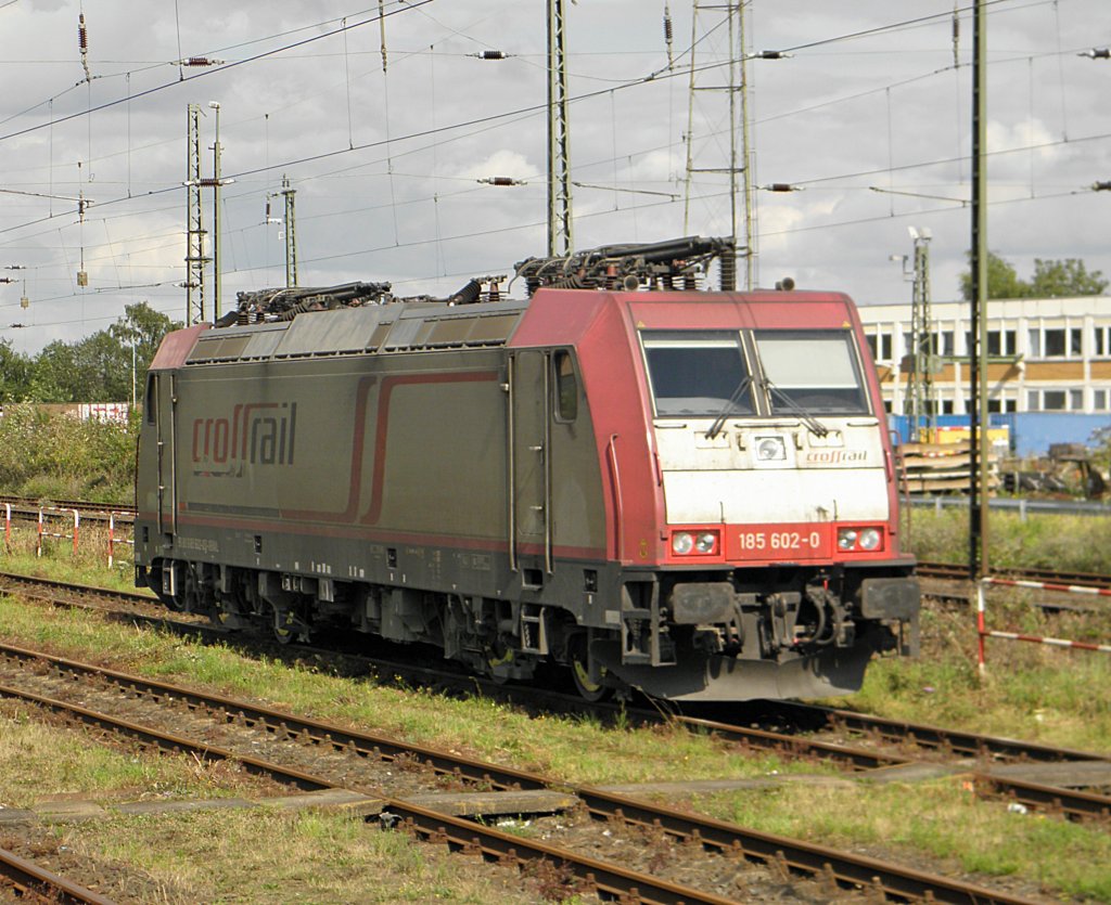 Crossrail 185 602-0 abgestellt in Krefeld Hbf am 7.8.2011