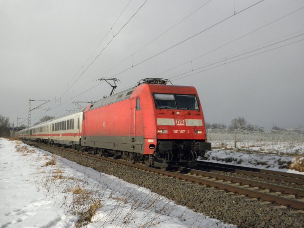 DB 101 107-1 in Bornheim am 3.1.11