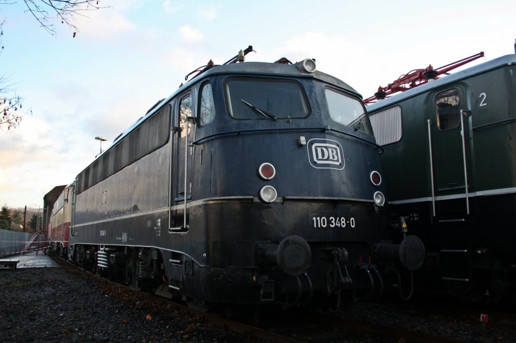 DB 110 348-0 in Koblenz L�tzel am 17.12.2011