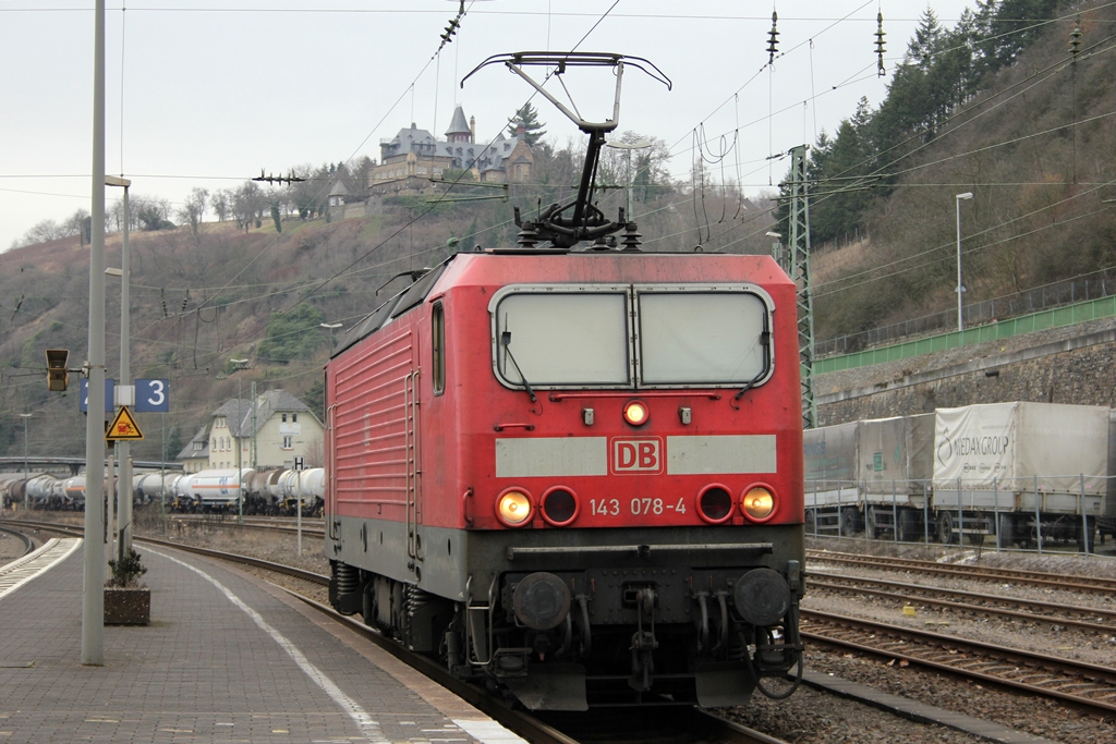 DB 143 078-4 als Tfzf in Linz am Rhein am 10.3.2012