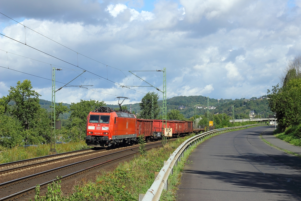 DB 185 028-8 bei Leubsdorf am 25.8.2012