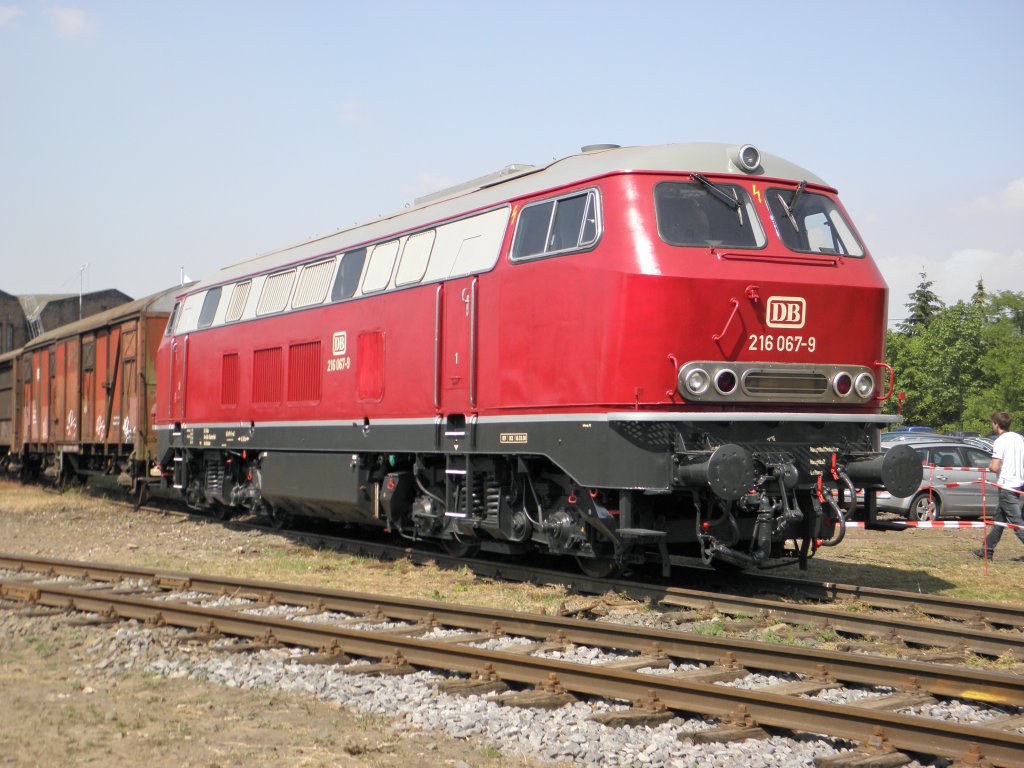 DB 216 067-9 in Koblenz L�tzel am 21.5.2011