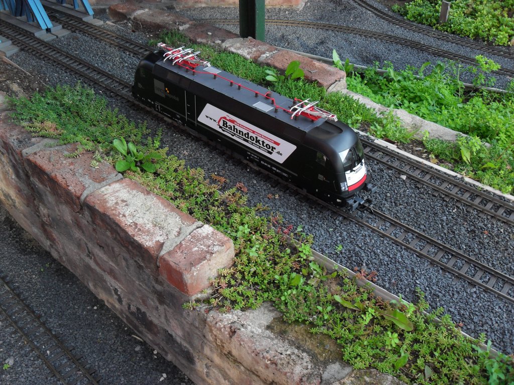 Eine Br 182 Spur G vom Bahndoktor auf der Anlage im DB Museum Koblenz am 4.9.10