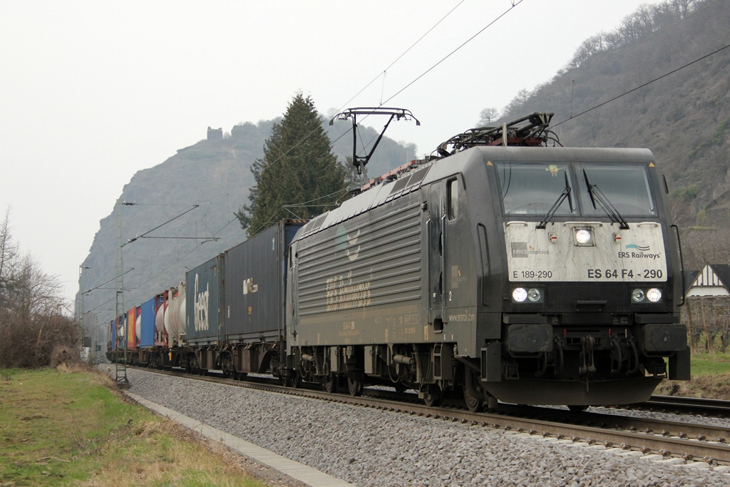 ERS ES 64 F4-290/E189-290 in Leutesdorf am 17.3.2012