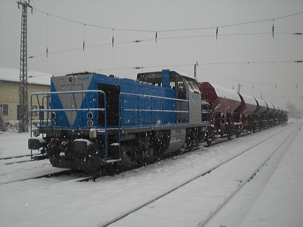 G1206 (V 104) von der Rurtalbahn in D�ren am 23.12.2010.