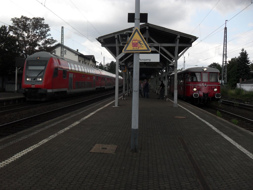 Generations Treffen in Beuel Steuerwagen 3. Gattung und MAN Schienenbus am 24.7.10