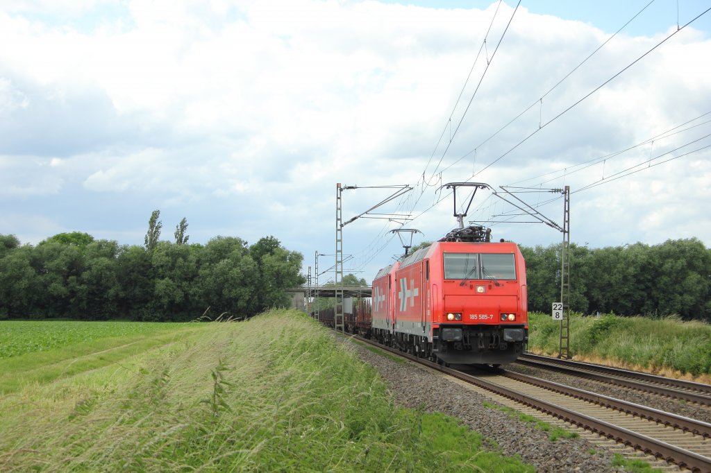 HGK 185 585-7 in Bornheim am 9.6.2012