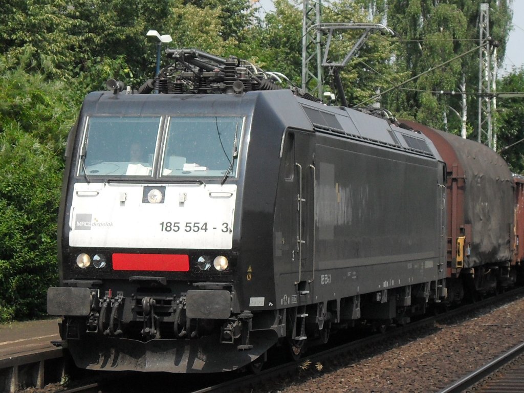 MRCE 185 554-3 am 03.07.10. in Bonn-Beuel.