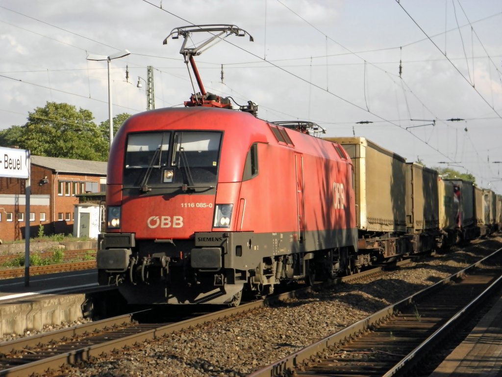 �BB 1116 085-0 mit dem Wenzel in Beuel am 14.5.2011