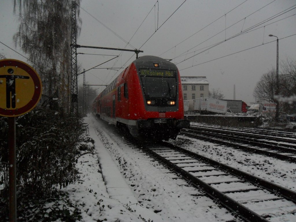 Steuerwagen Dritte Gattung im Schnee in Beuel am 29.11.10