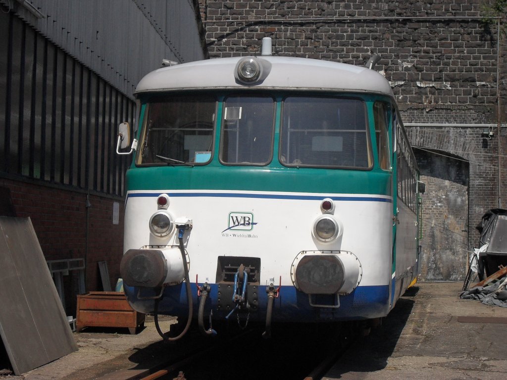 VT1 der Wiehltalbahn im Au�engel�nde des Eisenbahnmuseum Dieringhausen.