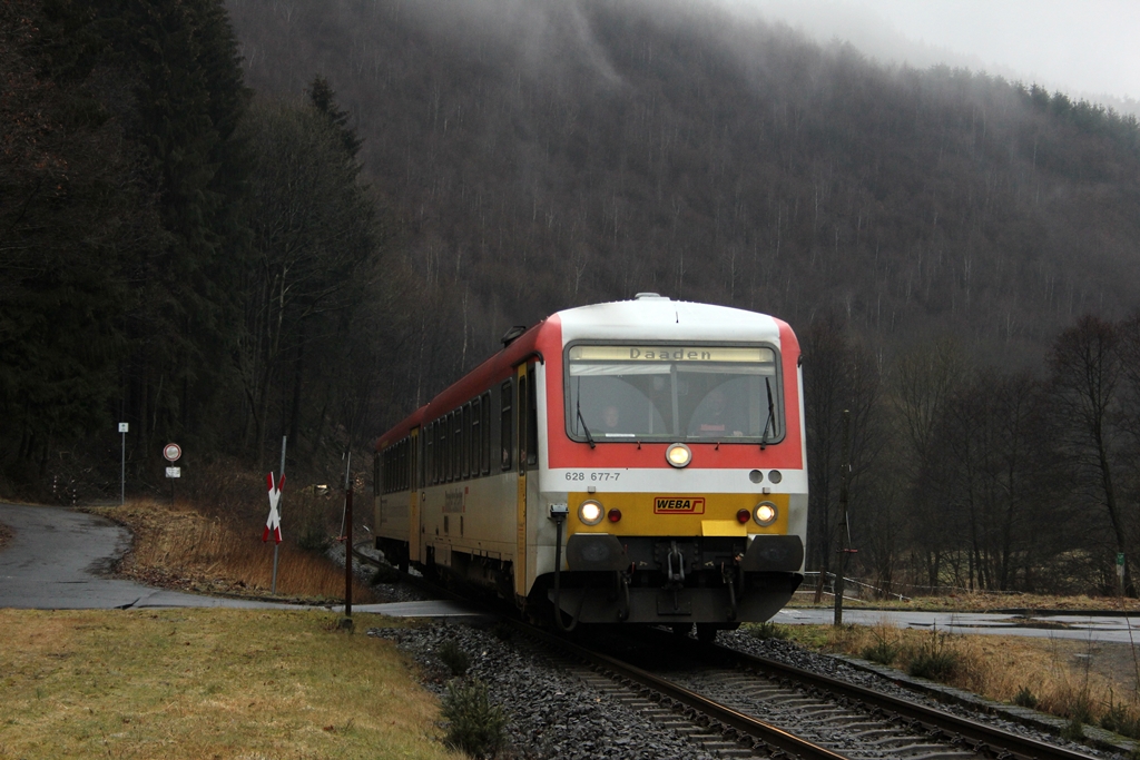 WEBA 628 677-7 in Schutzbach am 17.2.2012