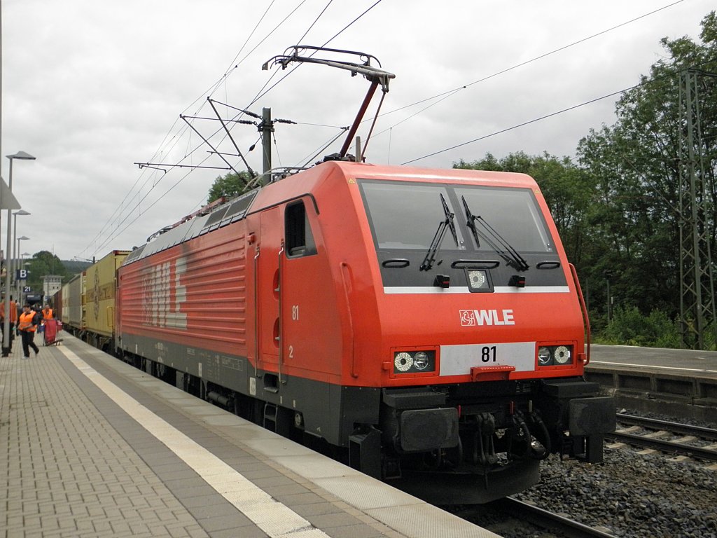 WLE 81 mit dem Warsteiner Ganzzug in Altenbeken am 2.7.2011
