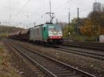 B E186 215 mit einem Getreidezug in K�ln West am 6.11.10    