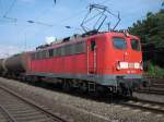 Br.139 132-5 vor einem Kesselzug in K�ln-West.