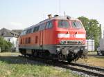 DB 218 217-8 in Koblenz L�tzel am 21.5.2011