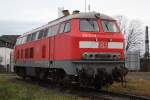 DB 218 217-8 in Koblenz L�tzel am 4.12.2011