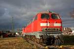 DB 218 217-8 in Koblenz-L�tzel am 17.12.2011