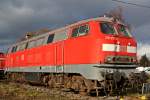 DB 218 217-8 in Koblenz-L�tzel am 17.12.2011  