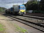 HGK Vossloh G2000BB mit einer Class 66 in K�ln West am 25.9.10