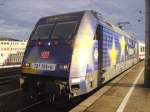 Br 101 mit Europa Werbung im K�lner Hbf 