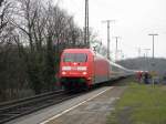 DB 101 040-4 (ex fan connection) mit einem IC in K�ln West am 22.1.11
