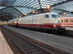 DB 103 235-8 mit einem TEE-Rheingold auf dem Weg nach Ostseebad Binz am 19.9.10 im K�lner Hbf