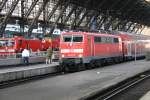 BR 111 im K�lner Hbf am 13.12.09.