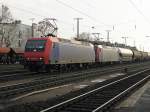 Neusser Eisenbahn 145 087-3 und 145 *** in K�ln West am 12.2.2011