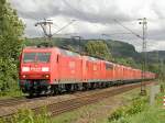 Mega Lokzug (21 Loks) mit 145 027-9 in Limperich am 18.6.2011