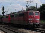 Doppeltraktion Br 151 mit einem Erzzug in K�ln West am 26.6.10!