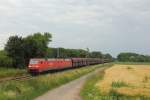 Railion 152 047-7 mit DB 152 157-4 in Vilich-M�ldorf am 25.6.2012