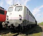 DB Museum 182 001-8 steht abgestellt in Koblenz L�tzel am 9.4.2011