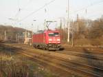 DB 185 376-1 f�hrt solo durch K�ln West am 29.1.2011