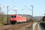 DB 185 393-6 und Railion 185 191-4 in Limperich am 1.4.2012