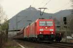 DB 185 256-5 mit DB 185 245-8 in Rh�ndorf am 29.3.2012