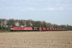 189 045-8 mit DB 198 037-6 in Vilich-M�ldorf am 3.4.2012