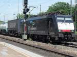 Br 189 vermietet an ERS Railways bei der durchfahrt durch K�ln West am 5.6.10