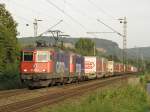Doppel SBB Cargo Re421 in Limperich am 31.8.2011